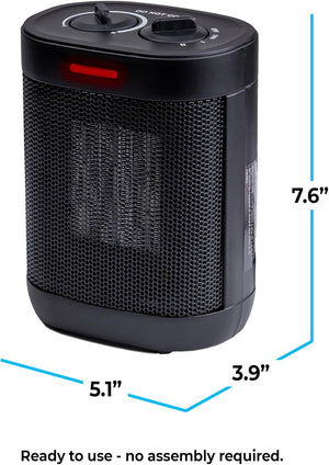 Comfort Zone 1,000-Watt Indoor Space Heater with Adjustable Thermostat