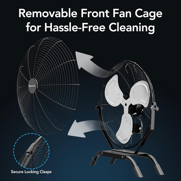 Comfort Zone 20" 3-Speed Industrial Wall Mount or Floor Fan