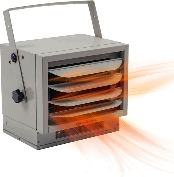 Comfort Zone Ceiling-Mounted 5,000-Watt Fan-Forced Industrial Heater