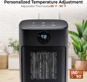 Comfort Zone 12" Oscillating Desktop Heater with Remote Control