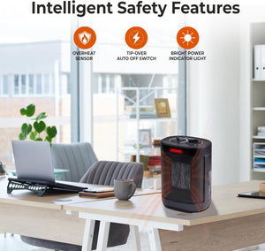 Comfort Zone 1,000-Watt Indoor Space Heater with Adjustable Thermostat