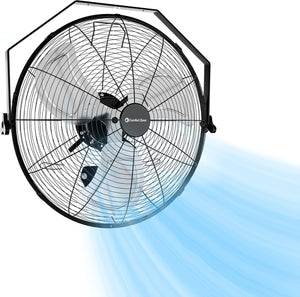 Comfort Zone 20" 3-Speed Industrial Wall Mount or Floor Fan