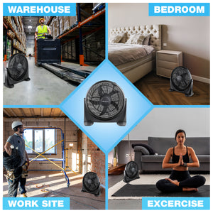 Comfort Zone 20" High Velocity Floor Fan with 180 Degree Adjustable Tilt