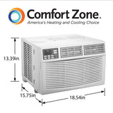 Comfort Zone 8,000-BTU Window-Mounted Smart Wi-Fi Room Air Conditioner with Remote Control