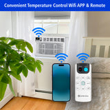 Comfort Zone 8,000-BTU Window-Mounted Smart Wi-Fi Room Air Conditioner with Remote Control