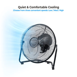 Comfort Zone 9" 3-Speed Desk Fan