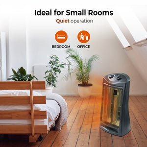 Comfort Zone Fan-Assisted Tower Radiant Quartz Heater