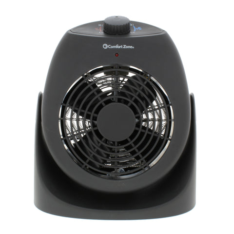 House Fan and Portable Space Heater Combo, Black