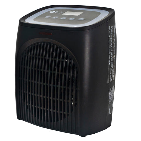 Comfort Zone Digital Compact Heater with Thermostat in Black