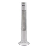 Comfort Zone 31" 3-Speed Oscillating Tower Fan in White