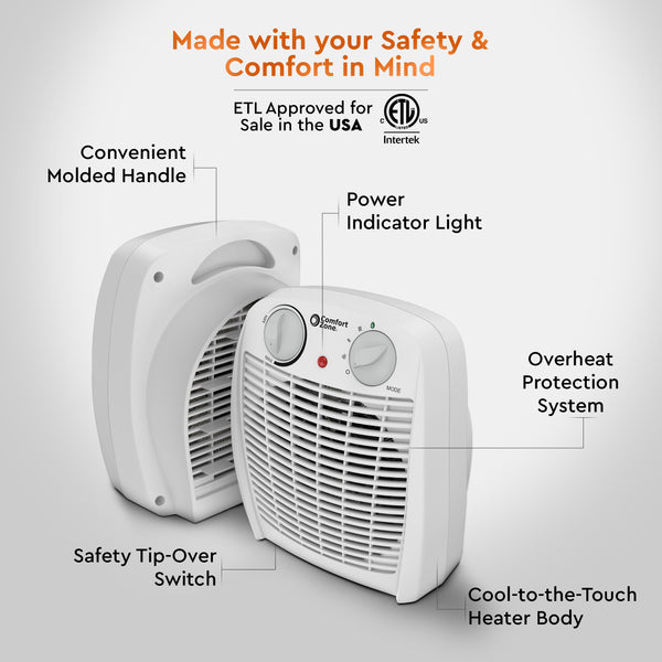 Comfort Zone Energy Save Fan-Forced Heater