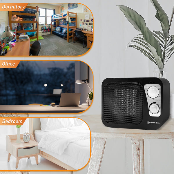 Comfort Zone Retro Style Personal Heater