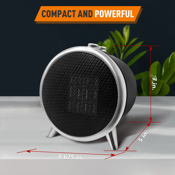 Comfort Zone Retro 1500 Watt Ceramic Heater with Overheat Protection