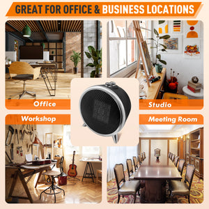 Comfort Zone Retro 1500 Watt Ceramic Heater with Overheat Protection