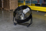 Comfort Zone 24" 2-Speed High-Velocity Industrial Drum Fan in Black
