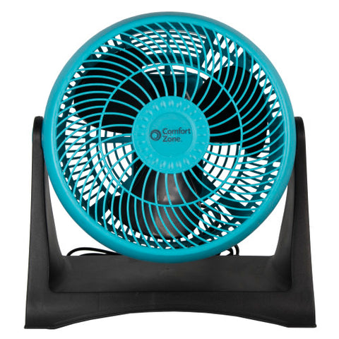 Comfort Zone 8" Blade Turbo High-Velocity Tilting Fan in Teal