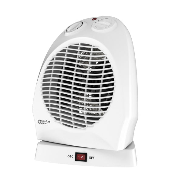 Comfort Zone Oscillating Electric Portable Heater with Thermostat
