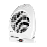 Comfort Zone Oscillating Electric Portable Heater with Thermostat in White & Black