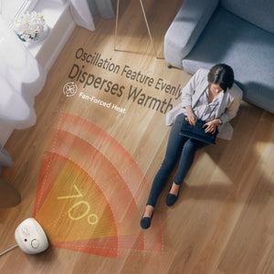 Comfort Zone Oscillating Electric Portable Heater with Thermostat