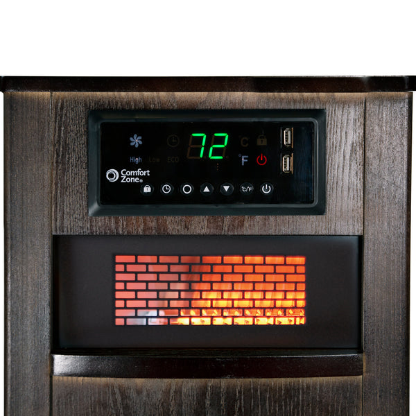 Comfort Zone Infrared Heater With Built-In USB Charging Ports and Remo – Comfort  Zone, H2 Brands Group