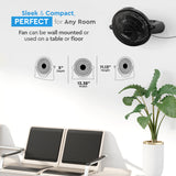 Comfort Zone 9" 3-Speed Powr Curve Floor Fan in Black