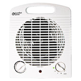 Comfort Zone Energy Save Fan-Forced Space Heater in White & Black