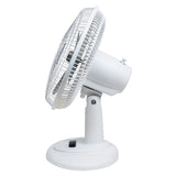 Comfort Zone 16" 3-Speed Oscillating Table Fan with Adjustable Tilt in White
