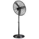 Comfort Zone 30" 3-Speed High-Velocity Industrial Pedestal Fan in Black