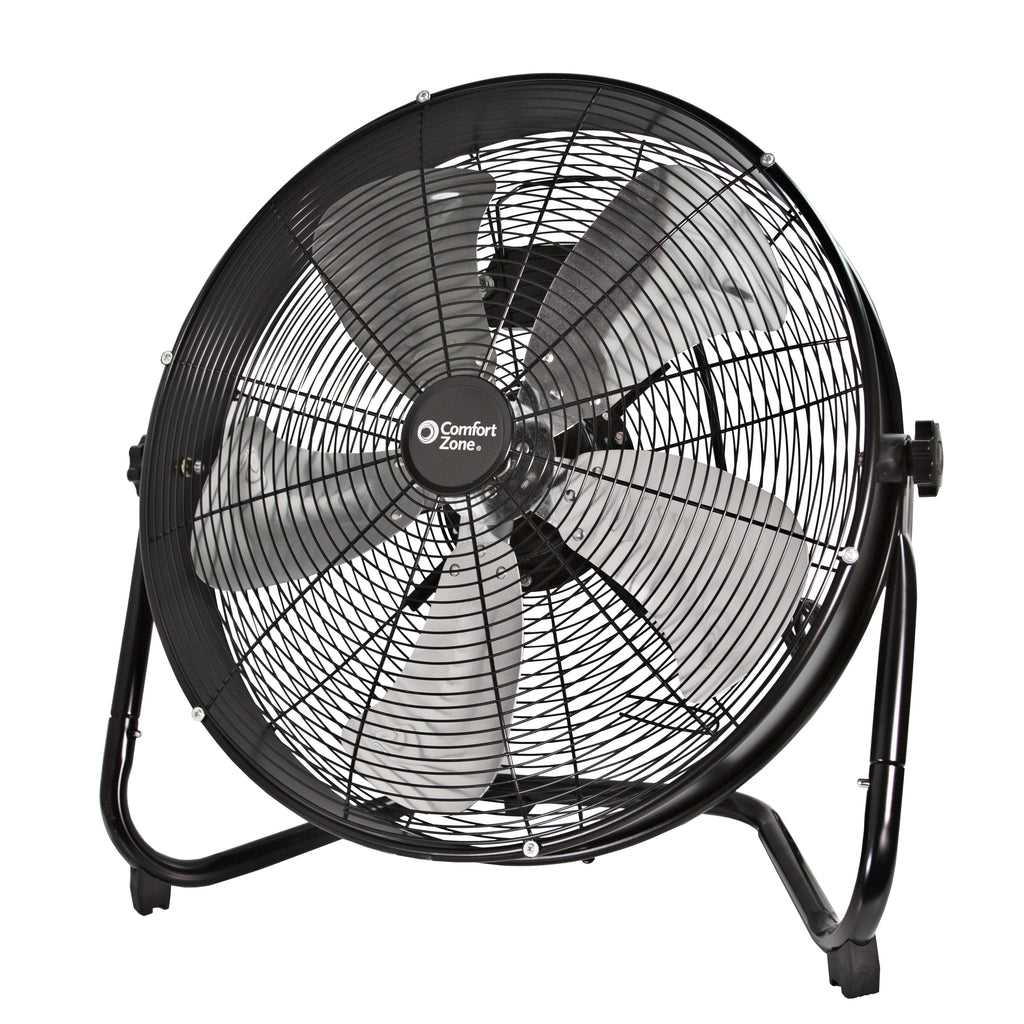 Mainstays 20-Inch 3-Speed High Velocity Steel Floor Fan, Black