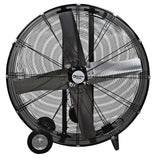 Comfort Zone 42" 2-Speed High-Velocity Industrial Heavy Duty 2-Wheel Belt-Drive Drum Fan in Black