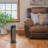 Comfort Zone Oscillating Digital Tower Heater with Remote Control in Black