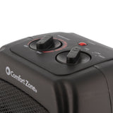 Comfort Zone Oscillating Portable Ceramic Space Heater in Black