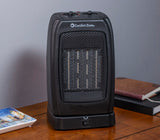 Comfort Zone Oscillating Portable Ceramic Space Heater in Black