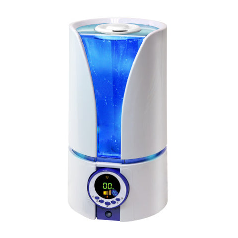Comfort Zone Portable Cool Mist Ultrasonic Humidifier with Remote in White