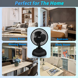 Comfort Zone 6" 2-Speed Clip Fan with Base in Black