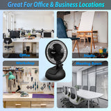 Comfort Zone 6" 2-Speed Clip Fan with Base in Black