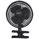 Comfort Zone 6” 2-Speed Desk Fan with Clip and Adjustable Tilt in White & Black