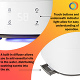 Comfort Zone Indoor 5.5L Top Fill Ultrasonic Mister Humidifier in White