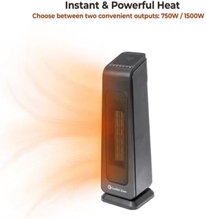 Comfort Zone 23" Oscillating Tower Space Heater with Remote Control