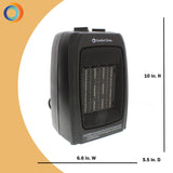 Comfort Zone Ceramic Electric Portable Heater w/ Thermostat in Black