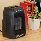 Comfort Zone Ceramic Electric Portable Heater w/ Thermostat in Black