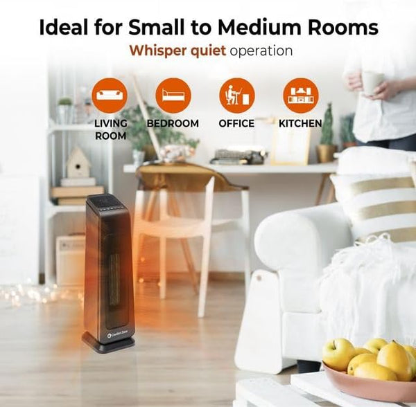 Comfort Zone 23" Oscillating Tower Space Heater with Remote Control