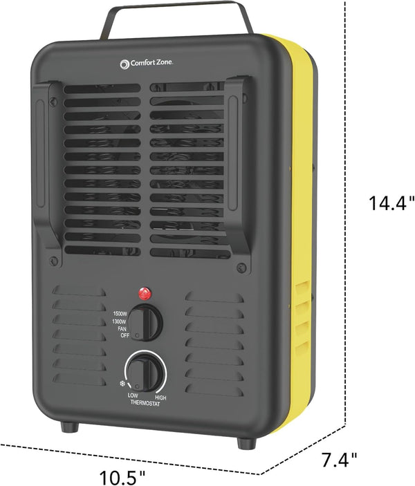 Comfort Zone Milkhouse Style Utility Space Heater with Thermostat