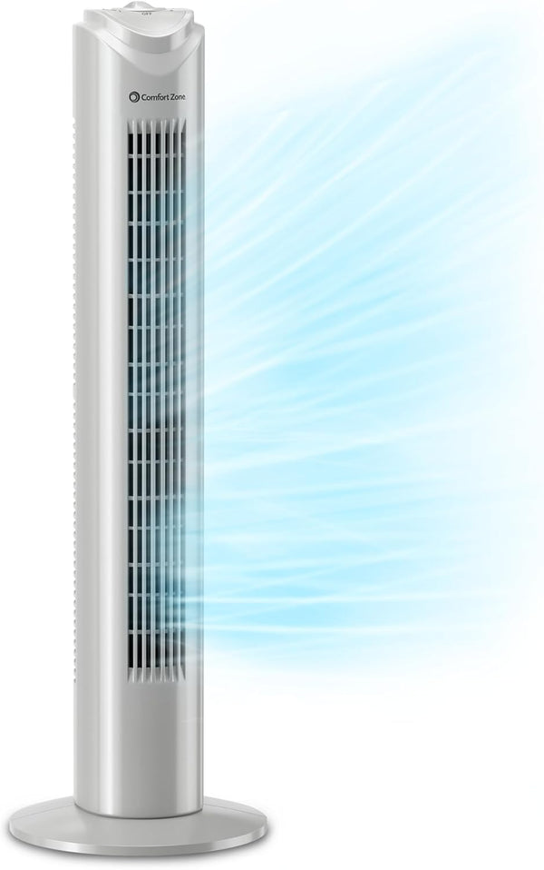 Comfort Zone 32" Oscillating Portable Tower Fan
