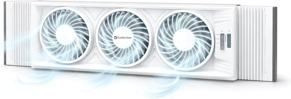Comfort Zone 3-Speed Triple Window Fan