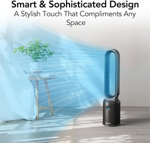 Comfort Zone 40” Bladeless Oscillating Tower Fan with Remote Control