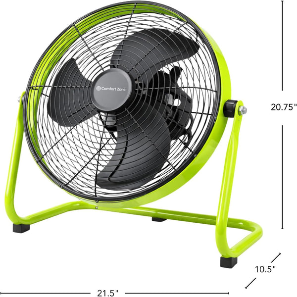 Comfort Zone 18-Inch High-Velocity Industrial Floor Fan