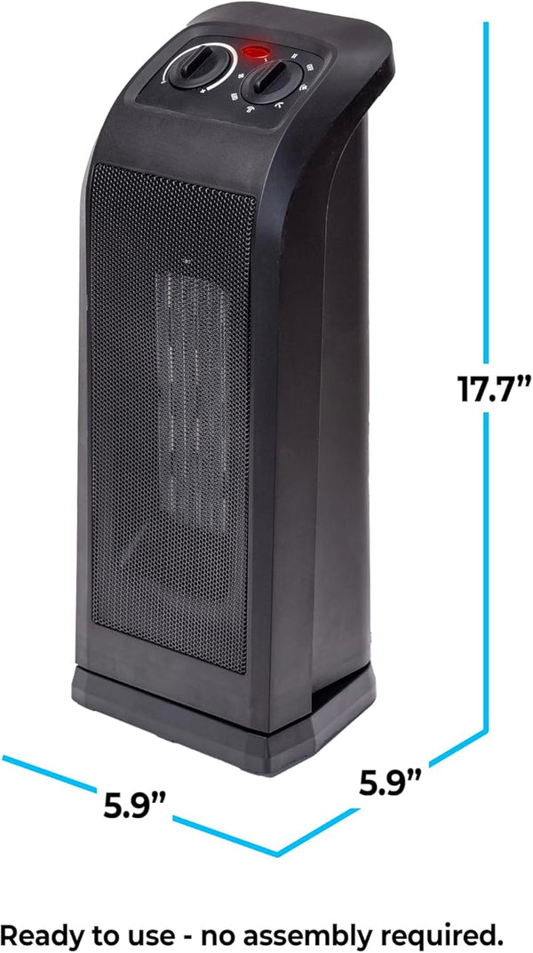 Comfort Zone 18" Oscillating Tower Space Heater