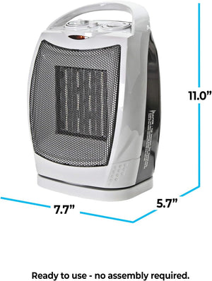 Comfort Zone Oscillating Electric Ceramic Space Heater