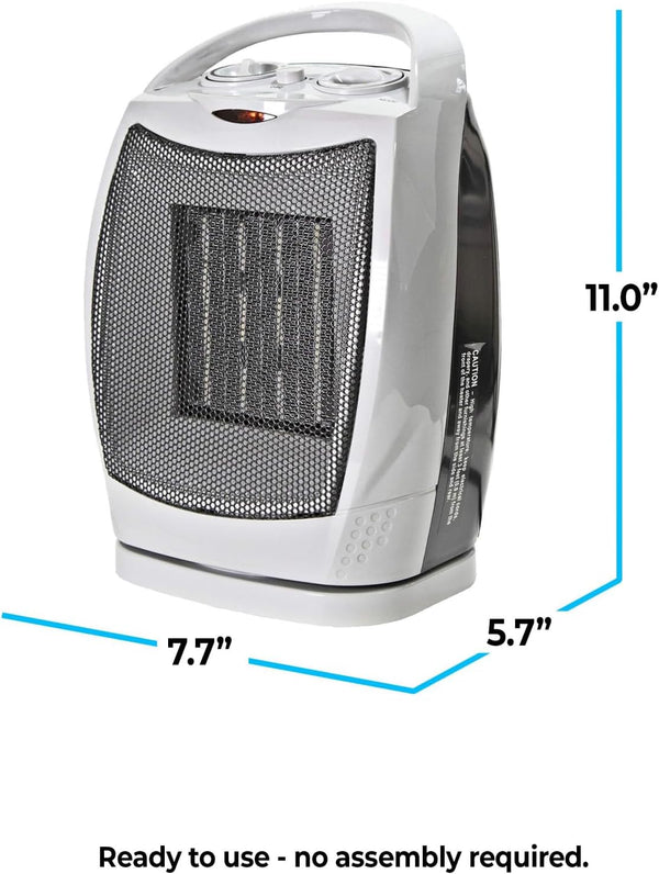 Comfort Zone Oscillating Electric Ceramic Space Heater